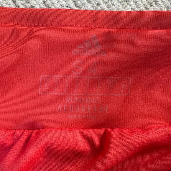 Adidas aero ready running shorts size 4 - super cute vibrant coral - Picture 3 of 7